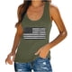 thumbnail image 1 of Blusa informal sin mangas con estampado de verano para mujer de Independence Day Fashion Fridja  gh1924, 1 of 6