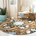 thumbnail image 6 of SAFAVIEH Wyndham Kristen Abstract Floral Wool Runner Rug, Blue/Multi, 2'3" x 11', 6 of 6