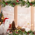 thumbnail image 6 of Hvmvliv Christmas Garland 70.87in Artificial Christmas Norfolk Pine Garland with Red Berries Eucalyptu Leaves Hanging Decorations Soft Xmas Rattan Garlands for Indoor Decoration Green, 6 of 6