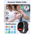 thumbnail image 2 of Reloj inteligente HUAKUA D3 con pantalla HD de 1,85 pulgadas para mujeres y hombres, color negro, 2 of 7