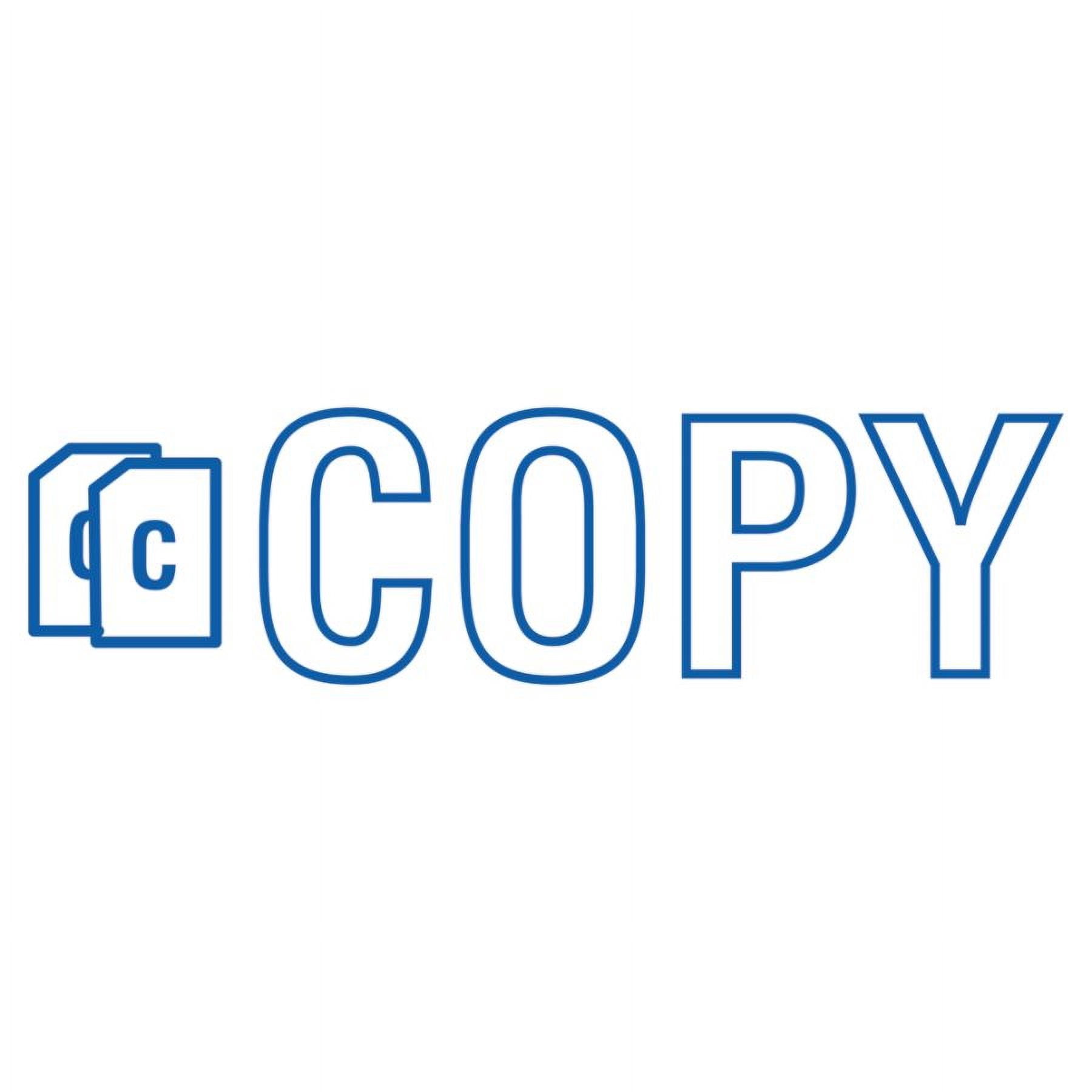 Accu-Stamp2® Shutter One-Color Stamp, "Copy", 1 5/8" x 1/2" Impression, Red