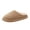 Camel, variant on Women Fleece Lined Slip On Closed Back Mule Casual Shoes, Smooth Woven Outer Fabric, Thick Warm Plush Interior, Lug Anti Slip Outsole, Elastic Opening for Cold Weather Daily Commute,Black 6.5