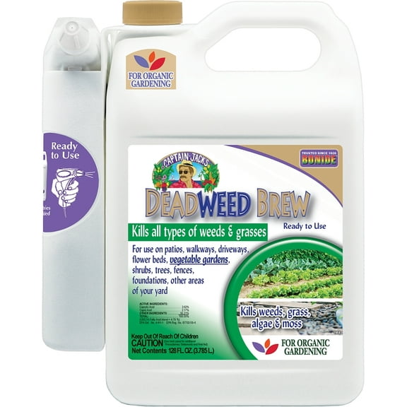 Bonide 2604 Captain Jack's Ready-to-Use Deadweed Brew with Battery Powered Sprayer, Liquid, Clear/Yellow, 1 gal