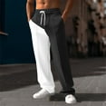 thumbnail image 1 of Pantalones largos para hombre, moda informal, lisos, cintura elástica con bolsillos, pantalones deportivos para hombre, 1 of 6