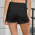 thumbnail image 5 of Wensltd Summer Denim Shorts for Women Mid Waisted Button Zipper Ripped Jean Shorts, 5 of 8