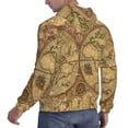 thumbnail image 6 of Uemuo World Map1 Pattern Men's Hoodie - Casual Pullover Hoodie with Kangaroo Pocket, Stylish Hooded Sweatshirt for Everyday Wear-3X-Large, 6 of 7