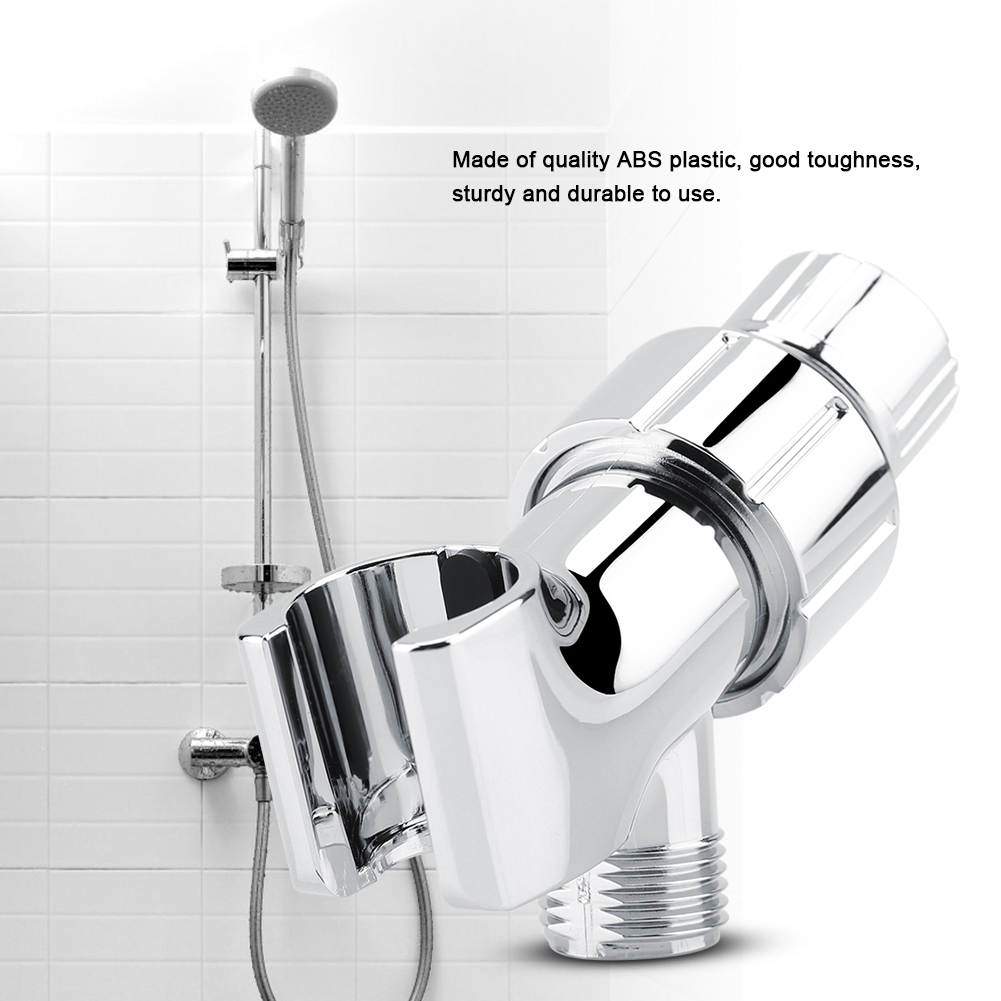 Tebru Shower Head Holder,Chrome Plating 3Way Shower Head Diverter