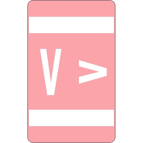 Smead AlphaZ ACCS Color-Coded Labels 'V' - Pink