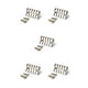 thumbnail image 1 of Greeniant Puente de guitarra sin cabeza con tuerca de bloqueo Principiantes Repuestos de bajo de precisión Práctica Estudiantes Instrumento musical Plata Plata 5piezas Greeniant CBP235317, 1 of 6