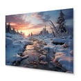 thumbnail image 2 of Designart "Winter Landscape in a Frozen Wilderness II" Landscapes Metal Wall Decor, 2 of 5