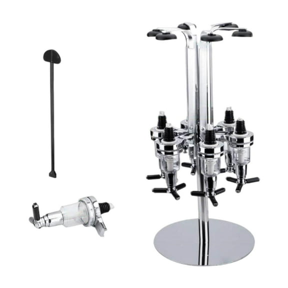 Revolving Liquor Dispenser Bar Butler Creative Wine Holder with Space Saving Leakproof Design for Quick Serving