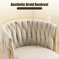 thumbnail image 4 of MOONMISS Dining Chairs Set of 2 with Metal Legs for Kitchen Dinning Room,Ivory, 4 of 5