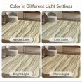 thumbnail image 7 of ODIKA 5'x7' Washable Area Rug Non-Slip, Low Pile, Stain Resistant Vintage Tone Ripple Cream Orange Beige Abstract Striped Wave Playful Expressive for Guest Room, Lounge, Apartment, 7 of 7