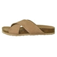 thumbnail image 2 of Soda Shoes Women Sandals Footbed Criss Cross Band Strap Flip Flops MIDGE-S Beige Camel 6.5, 2 of 4