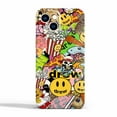 thumbnail image 1 of Hippie Sun Moon Smiley Face Case for iPhone 14 Plus,Aesthetic Art Design Full Cover Protective Case, 1 of 5