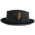 thumbnail image 2 of Wool Felt Porkpie (Black, Small), 2 of 5