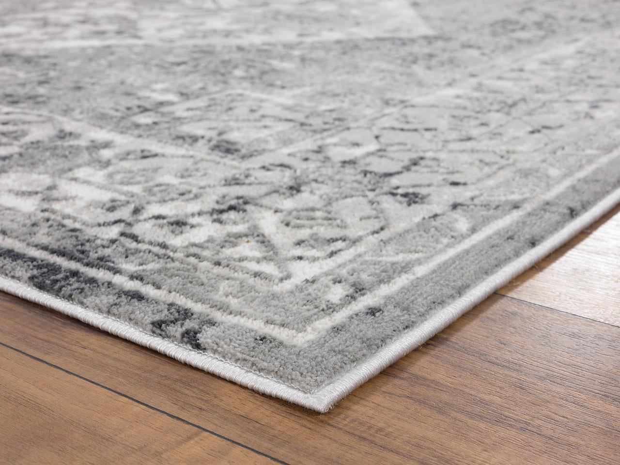 United Weavers Evolution Wraith Traditional Medallion Runner Rug, Grey, 2'7" x 7'2"