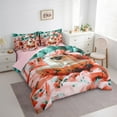 thumbnail image 3 of Erosebridal 3D Kitten Cat Bedding Sets Twin Size, Kawaii Animal Bedding Twin Size, Retro Flower Print Reversible Comforter Sets with Sheets, Lightweight Room Decoration, 7pcs, 3 of 6