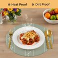 thumbnail image 4 of Green Flower Branch Round 13 Inch Placemats Set of 6, Spring Summer Farmhouse Botanical HeatResistant Non Slip Place Mats for Dining Table, Wipeable Braided Kitchen Table Mats for Housewarming, 4 of 9