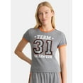 thumbnail image 2 of Halloween Women's and Women’s Plus Varsity Tee and Shorts Pajama Set, 2-Piece, Sizes XS to 3X, 2 of 5