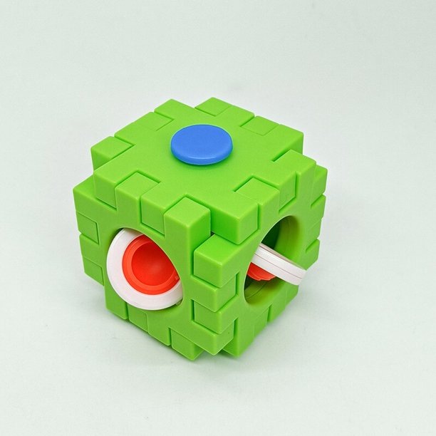 2023 Fingertip Gyro/ Bubble Music Building Block Combination Fingertip Gyro Decompression Toy / Children's Educational ToygreenChina Deng Xun unisex