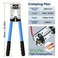 thumbnail image 3 of Crimper Tool/Crimper+Lugs+Tubes/ Crimper+1Cutter+Lugs+Tubes/ Crimper+2Cutters+Lugs+Tubes Heavy-Duty Durable Battery Cable Lug Wire Crimping Tool Set for AWG 8 - 1/0, 4 Set Options, 3 of 6