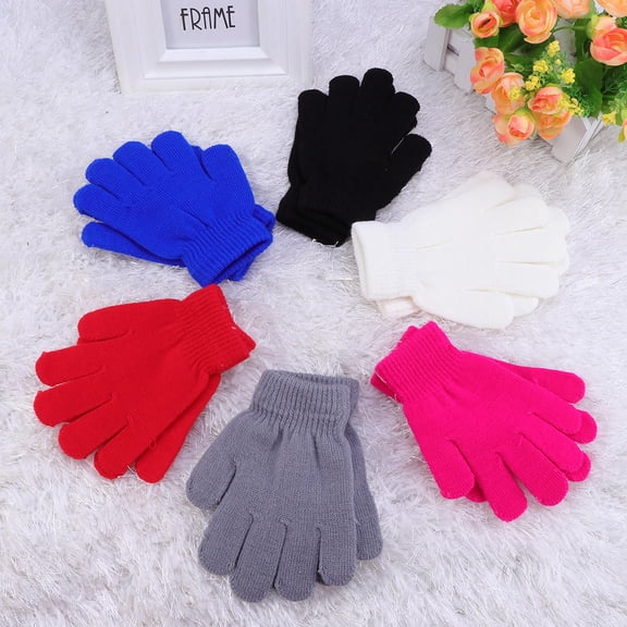 STOBOK 6 Pairs Girls Gloves Winter Warmth Cold Protection Assorted Color