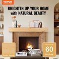 thumbnail image 2 of VEVOR Fireplace Mantel Wood Shelf Floating Rustic Fireplace Mantel 60" Natural, 2 of 9
