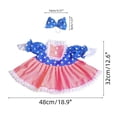 thumbnail image 5 of AZXY 4th of July Porch Goose Outfit Set, 23 Inch Patriotic USA Flag Lace Dress with Bow, Patriotic Goose Costume for Outdoor Patio Lawn Garden Decor, 5 of 7