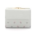 thumbnail image 1 of Cartera Laklulu para mujer, con flores, para niñas, con bolsillo para dinero, tarjetero con estampado de flores, monedero con ventana para identificación, elegante, juvenil y bonita, 1 of 5
