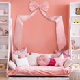 thumbnail image 5 of Giant Bow Decor Christmas Tree Topper Decoration Big Bows for Room Wall Backdrop 75x18 Inch Ribbon Tie for Wedding Christmas Fall Birthday Party Baby Shower Supplies(Dusty Pink), 5 of 13