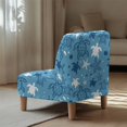thumbnail image 5 of HELLHERO Elastic Bottom Soft Fabric Armless Accent Chair Washable Cover for Armless Chair, Armless Accent Chair Soft Cover Sea Turtle and Starfish Design, 5 of 8