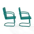 thumbnail image 5 of Outdoor Metal Armchair Set - 2 Piece Patio Lounge Chairs - Weather Resistant Retro Style Seating, 5 of 10