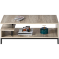 thumbnail image 3 of Yaheetech Free Standing TV Table with Metal Supports and Storage Shelf, Gray, 3 of 9