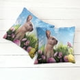 thumbnail image 6 of Ambesonne Easter Throw Pillow Cover 2 Pack, Eggs and Fluffy Bunny, 18", Multicolor, 6 of 7