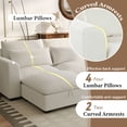 thumbnail image 3 of Harper & Bright Designs Modern Modular Corner Sofa Sectional with 2 Storage Ottomans, Free Combination L-Shaped Couch Set for Living Room, Beige, 3 of 18