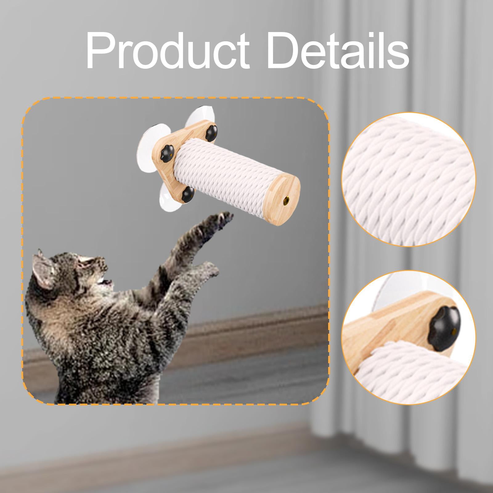 oshhni Wall Mounted Scratching Post Cat Climbing Step for Rest Grind Claws Stretch