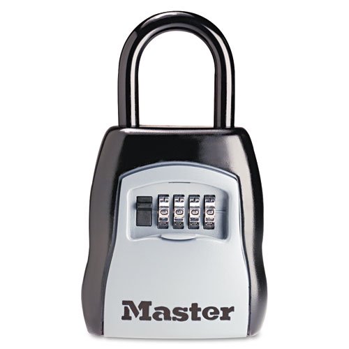 Locking Combination 5 Key Steel Box, 3 1/4w X 1 5/8d X 4h, Black/silver | Bundle of 10 Each