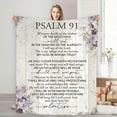 thumbnail image 2 of Cozy Psalm 91 Flannel Throw Blanket Soft Warm Ideal for Couch Bed Office & Travel Perfect Gift for Friends & Family Vintage Style Machine Washable, 2 of 6