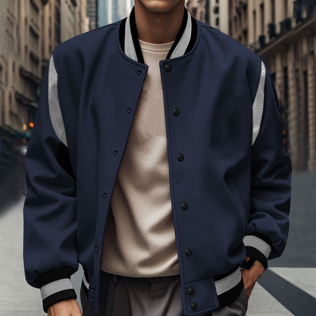 LOVZFMLL Vestes pour Hommes Mode Patchwork Cardigan à Boutons à Manches Longues à Capuche Veste Décontractée