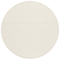 SAFAVIEH Vermont Jilliean Diamond Quatrefoil Area Rug, Beige/Ivory, 6' x 6' Round