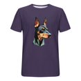 thumbnail image 5 of Tdoqot Mens Graphic T Shirts- Loose Short Sleeve Soft Casual Summer Tees Purple Size 4XL, 5 of 5