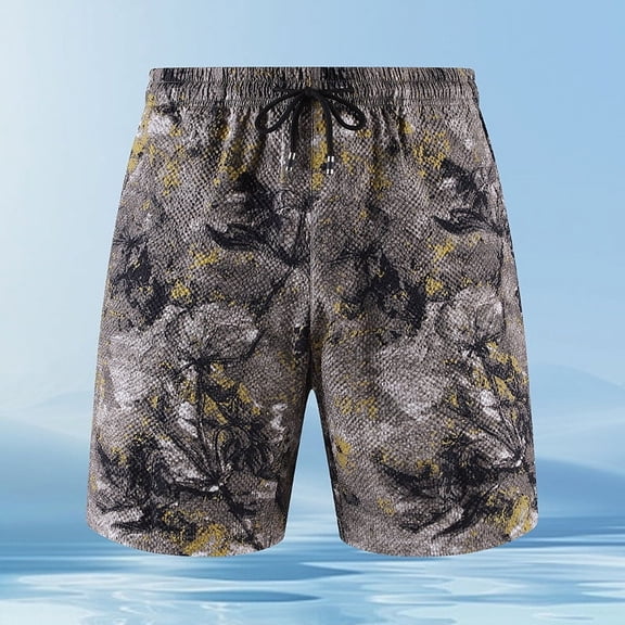 PNTUTB Summer Men's Fashion Camouflage Outdoor Sports Fitness Drawstring Waistband Relaxed Comfort Shorts with Pockets