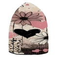 thumbnail image 2 of BZSMCE Winter Beanie Hats Warm Cozy Cap Sweetheart Blooms Pattern, 2 of 7