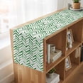 thumbnail image 6 of Table Runners 70 Inches Long Dress Scarves, Green Line Farmhouse Coffee/Dining/Kitchen Table Decor, Holiday Table Runner, Vintage Abstract Geometric Stripes Watercolor 13x70 Inch, 6 of 9