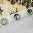 thumbnail image 4 of Manfei Cute Bee Blackout Curtains Set of 2 (52x84 Each),Honeycomb Honey Window Curtains,Rustic Flower Sunflower Curtains and Drapes For Girls Boys,Super Cozy Room Decor, 4 of 6
