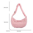 thumbnail image 4 of Bolso de mano a cuadros para mujer, correas de hombro ajustables suaves, Bolso de citas diario a la moda, 4 of 8
