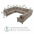thumbnail image 3 of Coventry 137W U Shaped Sectional Couch in Tan Microsuede, 3 of 7