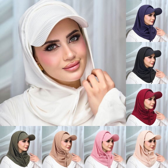 CHUMUD Womens Fashionable Summer Balaclava Hood Hat with Detachable Cap Lightweight Skull Beanie