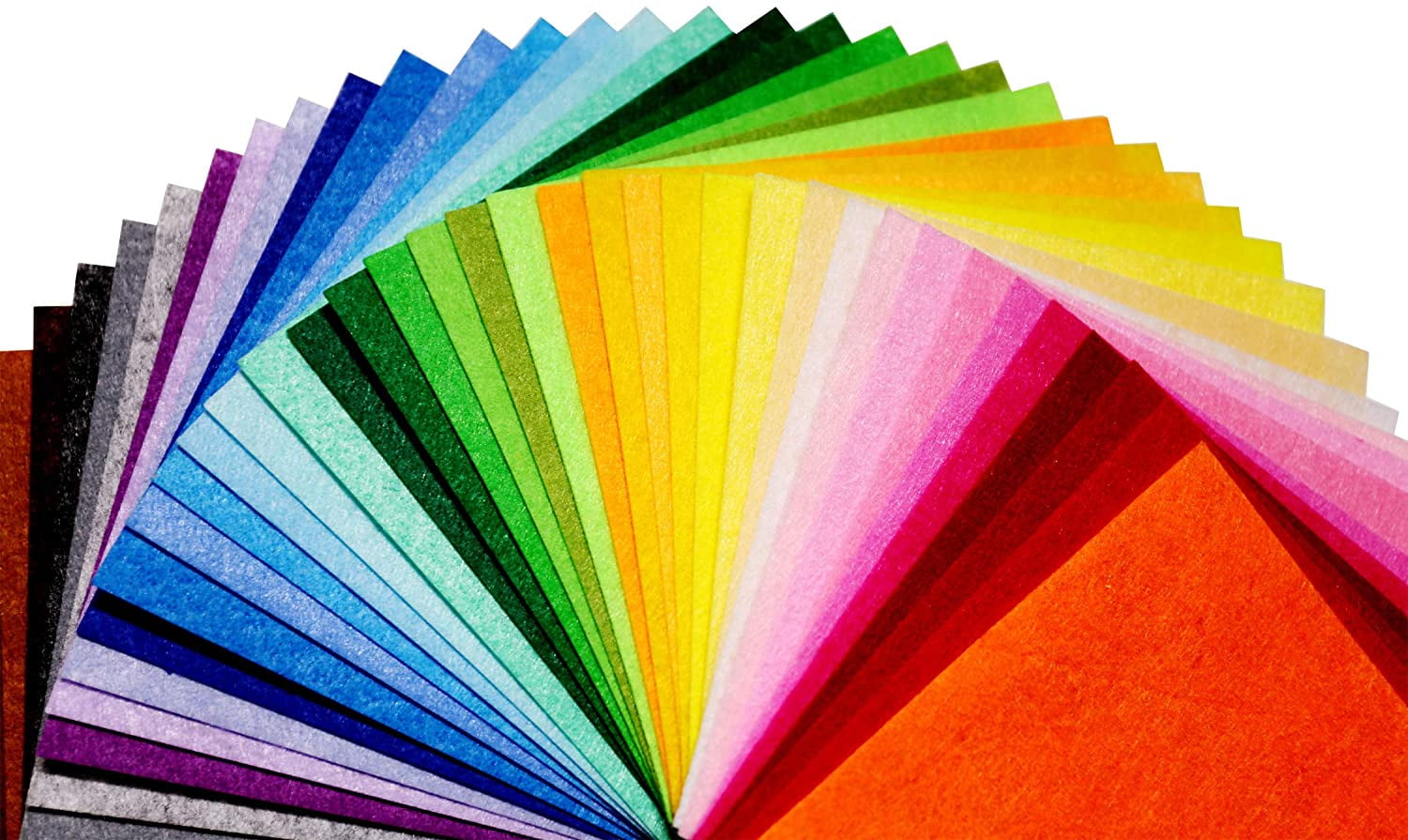 Patterned Felt Sheets Assorted Colors 6x6 inch 1mm Thick 40pcs